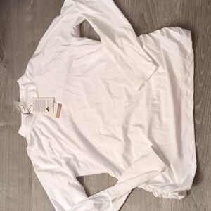 Calia white mock neck long sleeve rash guard size medium
